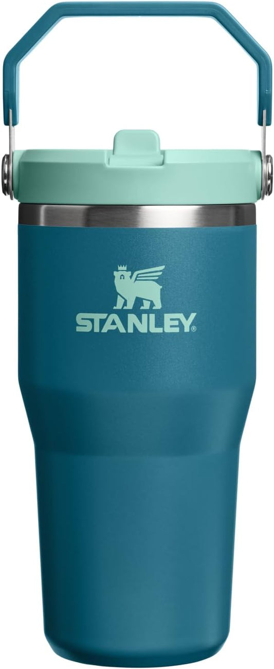 STANLEY IceFlow 2.0 Flip Straw Tumbler with Handle 30 oz | Twist On Lid and Flip Up Straw | Leak Resistant Water Bottle | Insulated Stainless Steel | BPA-Free | Coastal Teal