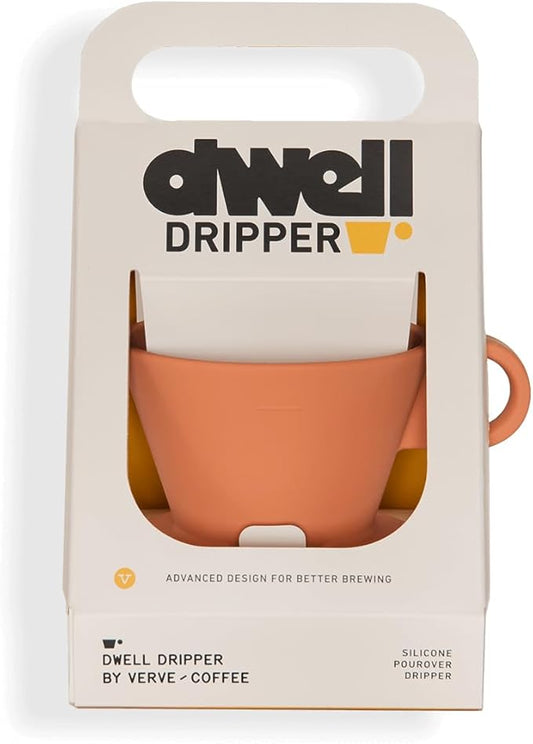 Verve Dwell Dripper Pour Over Coffee Maker Set, Non-Electric Coffee Dripper, Manual Brew Maker (Red)