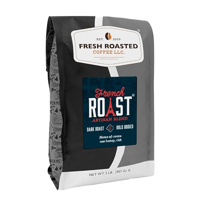 Fresh Roasted Coffee, French Roast, 2 lb (32 oz), Dark, Kosher, Whole Bean