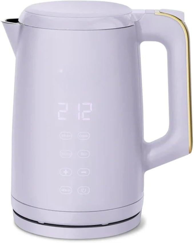 Electric Gooseneck Kettle 1 Liter 1200W, Stainless Steel, Pour Over Coffee Tea, Auto Shut-Off, 360° Cordless Power Base (Lavender 1.7L)