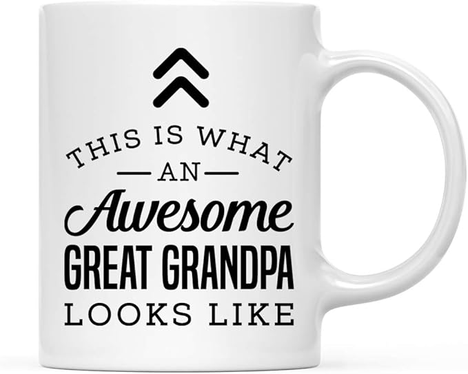 Andaz Press 11oz. Ceramic Coffee Tea Mug Thank You Gift, This is What an Awesome Great Grandpa Looks Like, 1-Pack, Birthday Christmas Gift Ideas Coworker Him Her, Includes Gift Box