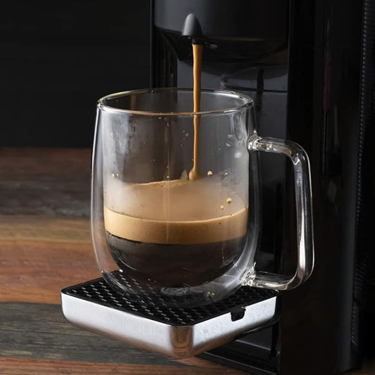 Brod & Taylor Double-Wall Insulated Glass Coffee/Tea Mugs (Set of 2, 10oz / 300ml)