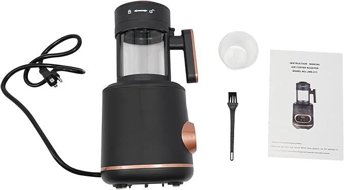 VelvetSlumbliery Electric Coffee Bean Roaster Machine, 1500W 110V Automatic Coffee Bean Roaster Adjustable Temperature&Timer, for Personal, Family