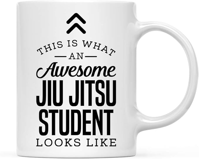 Andaz Press 11oz. Ceramic Coffee Tea Mug Thank You Gift, This is What an Awesome Jiu Jitsu Student Looks Like, 1-Pack, Birthday Christmas Gift Ideas Coworker Him Her, Includes Gift Box