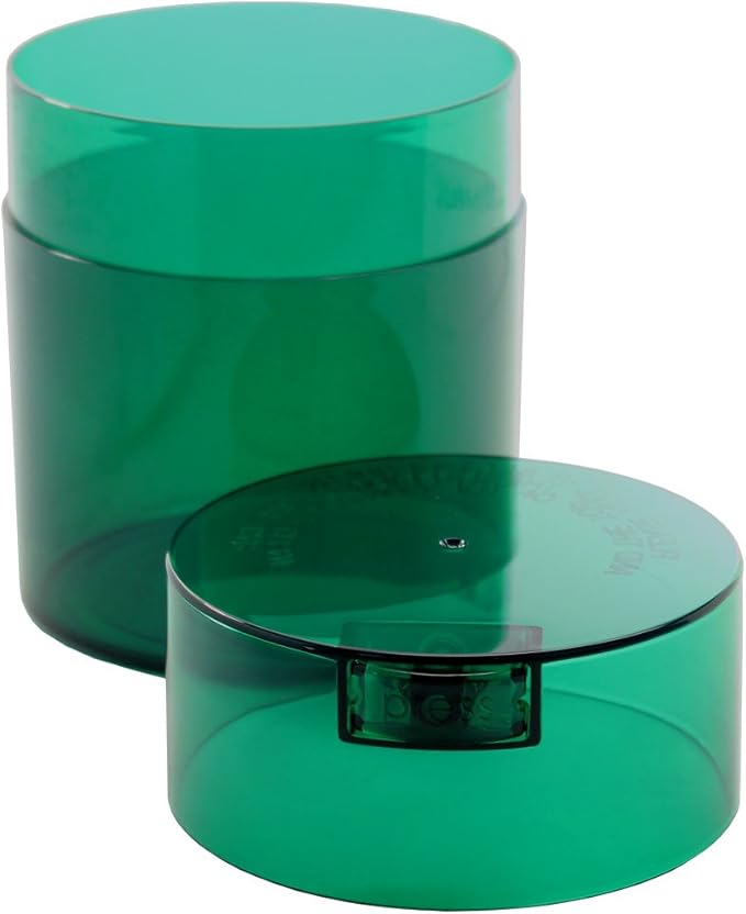 Coffeevac 1/2 lb - The Ultimate Vacuum Sealed Coffee Container, Green Tint Cap & Body