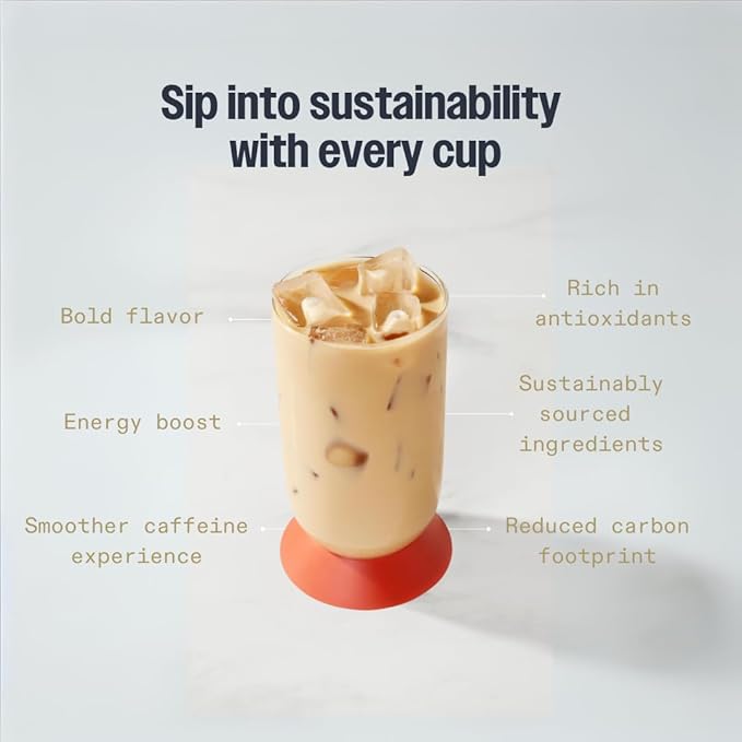 Atomo 50:50 Medium Roast Ground Coffee, Sustainable Low-Acid Coffee for Drip, French Press, and Pour-Over – 12oz (340g)