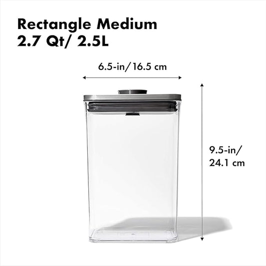 OXO STL POP RECTANGLE MEDIUM - 2.7 QT/2.6 L