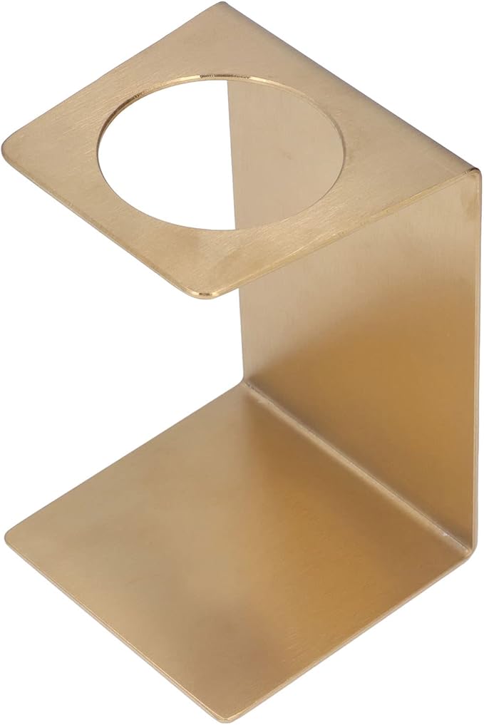 Pour over Coffee Dripper Stand, Samll Size Light Pour over Coffee Holder Stand Metal Reusable for Cafe Household (Gold)