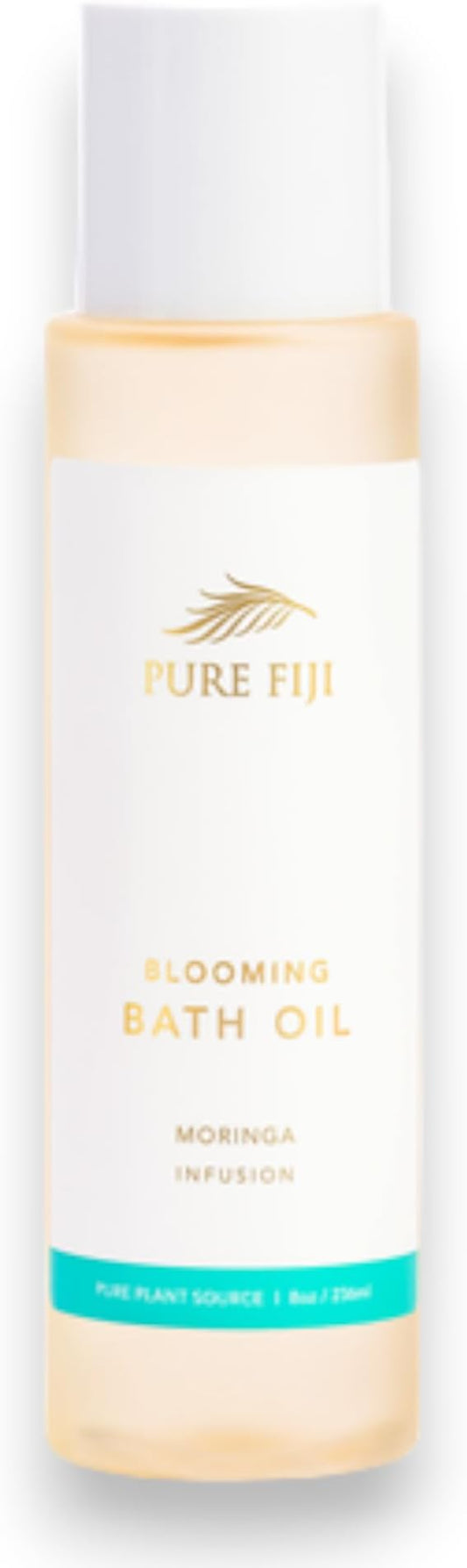 Pure Fiji Bath Oil, Conditioning Body Moisturizer with Natural Ingredients Bath Essential for Women Moisturizing Bath & Body Oil - Moringa (8oz/236ml)