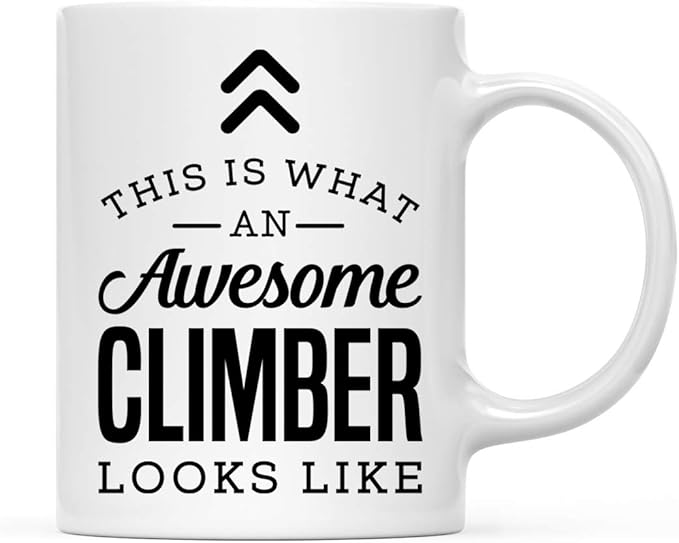 Andaz Press 11oz. Ceramic Coffee Tea Mug Thank You Gift, This is What an Awesome Climber Looks Like, 1-Pack, Birthday Christmas Gift Ideas Coworker Him Her, Includes Gift Box