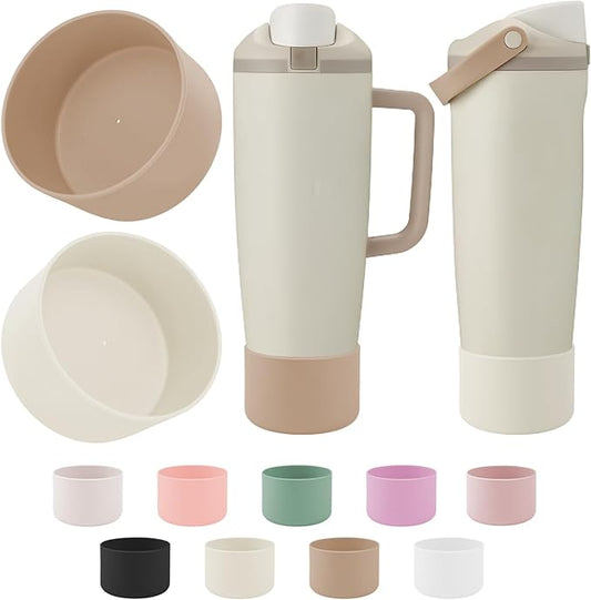 2PCS Silicone Boot Compatible with Owala 30oz & 40oz FreeSip Sway Bottles & Tumblers, Protective Anti-Slip Bottom Cover Sleeve for Freesip Sway Tumbler