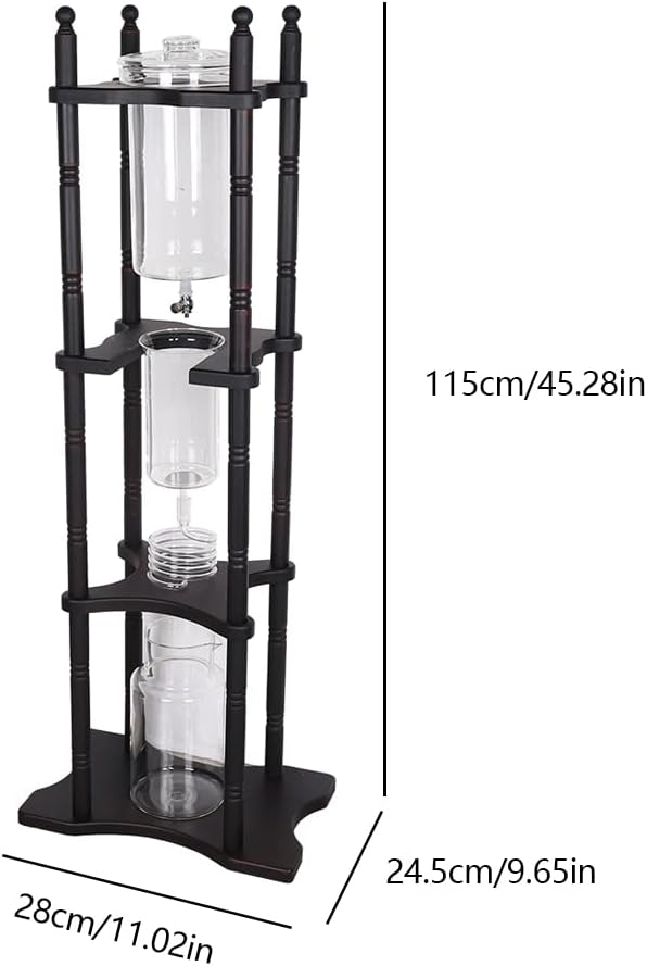 CheriMuMu Cold Brew Iced Coffee Maker, Cold Brew Coffee Tower for Home Kitchen Use, Slow Drip Japanese Cold Brew Maker with Adjustable Drip Rate for Iced Coffee Lovers & Beginners