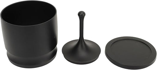 Coffee Dosing Cup, Espresso Dosing Cup, Coffee Dosing Ring Powder Receiver Container, Dosing Rings Press Aluminum Alloy Anti Flying Coffee Powder Picker Coffee Accessories 58mm(black)