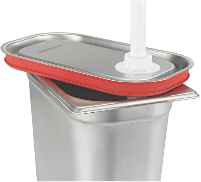 VITASUNHOW Condiment Pump Station, Sauce Dispenser Pump Seasoning Condiment Squeeze Pump Container with Base Removable Tanks,for Casual Fast Food, Western Restaurant (PP1035)