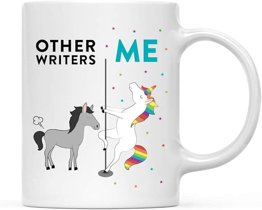 Andaz Press Funny Quirky 11oz. Ceramic Coffee Tea Mug, Thank You Gift, Horse Unicorn, 1-Pack, Birthday Ideas, Coworker Him Her, Gift Box