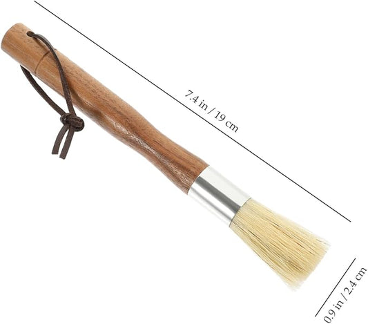 Professional Coffee Grinder Brush with Wooden Handle Cleaning Tool for Coffee Machines and Countertops Fine Bristle Design for Maintenance