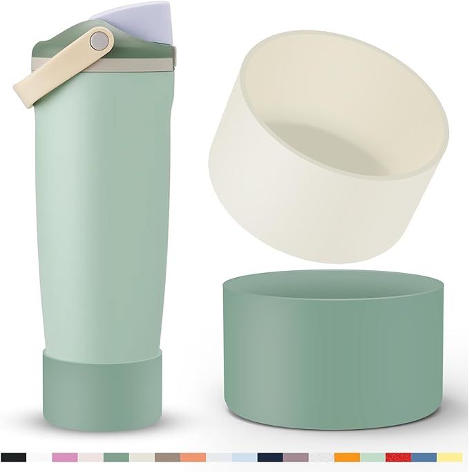 2 Pcs Silicone Boot for Owala 40oz & 30oz FreeSip Sway Tumblers, Protective Bottom Bumper Anti-Slip Sleeve Accessories for FreeSip Sway Water Bottles, Dishwasher Safe and BPA Free