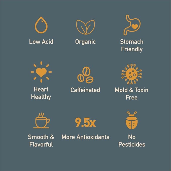 Healthy Bean Espresso Organic Coffee Beans Whole - Low Acid Coffee for Sensitive Stomach, Strong and Rich Flavor - USDA Organic, Dark Roast Whole Bean, 11oz
