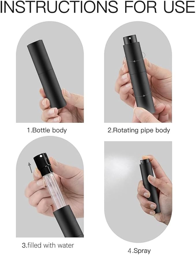Coffee Bean Dosing Cup and 8ml Spray Bottle Kit For Espresso,Coffee Bar Accessories,Ceramic Single Dosing Tray For Coffee or Tea .Mini Portable Spray For Reducing Coffee Power Static (Black)