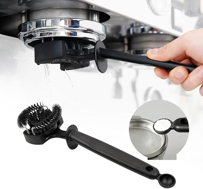 watchget Espresso Coffee Machine Cleaning Brush Espresso Group Head Cleaning Brush Detachable 360°Nylon Bristles Espresso Machine Cleaning Tool V2 51mm