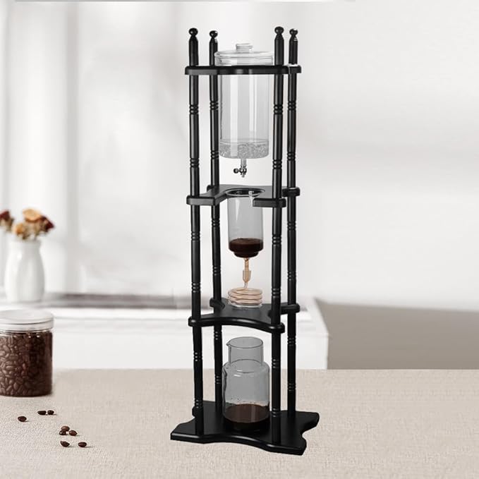 CheriMuMu Cold Brew Iced Coffee Maker, Cold Brew Coffee Tower for Home Kitchen Use, Slow Drip Japanese Cold Brew Maker with Adjustable Drip Rate for Iced Coffee Lovers & Beginners