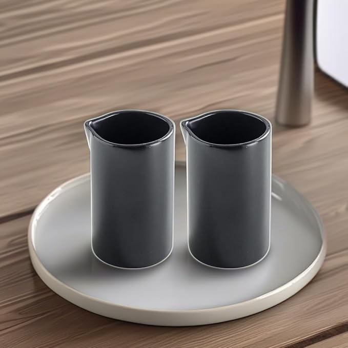 Sizikato 2pcs Porcelain Pitchers, 6 Oz Creamer Pitcher