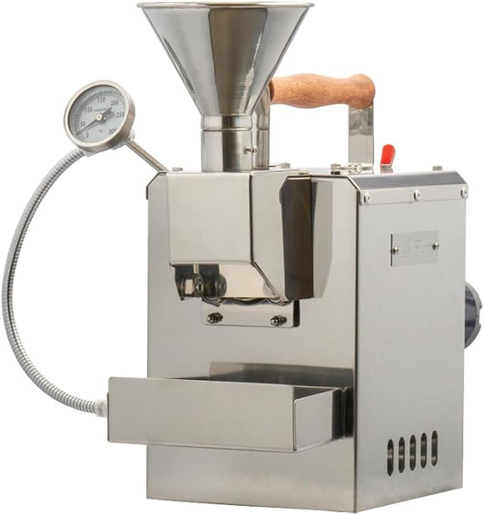 kaldi motorized gas coffee roaster - 200g capacity, gas burner required (Full Package)