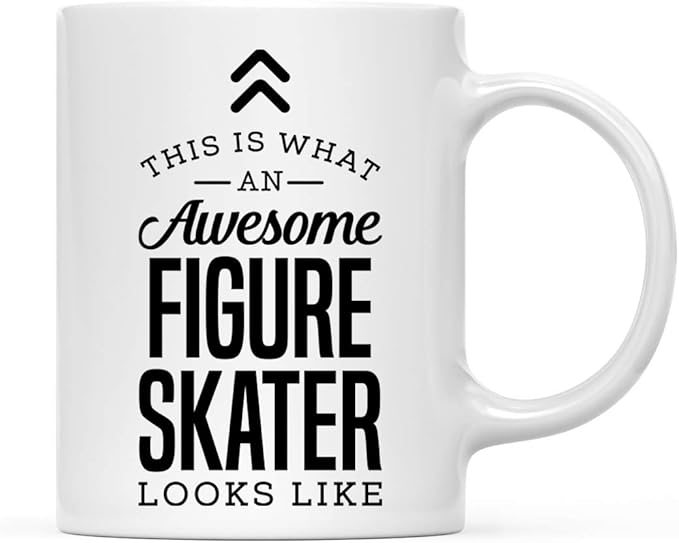 Andaz Press 11oz. Ceramic Coffee Tea Mug Thank You Gift, This is What an Awesome Figure Skater Looks Like, 1-Pack, Birthday Christmas Gift Ideas Coworker Him Her, Includes Gift Box