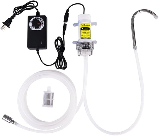 Food Grade Auto Siphon Self Priming Electric Pump for Bottling Home brew Wine,Beer and Kombucha,Water Transfer Pump Kit 100-240V With Speed Adjustable for Ice Maker Coffee Machine Water Cooling,2L/Min