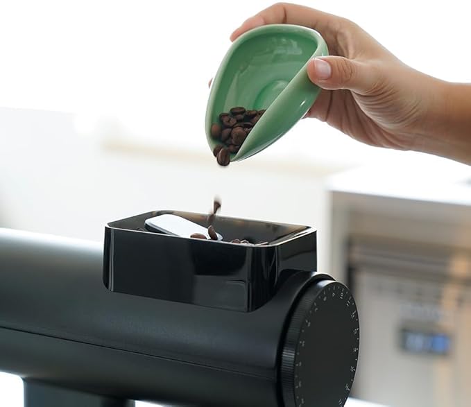 watchget Coffee Beans Dosing Cup - Ceramic Single Dose Measuring Tray for Coffee Beans, Loose Leaf Tea, Spices, and More, Premium Dosing Vessel, Cyan