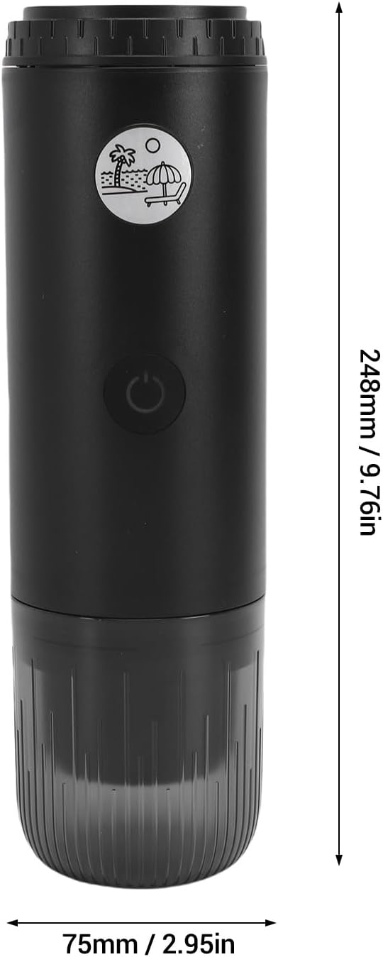 NOENNULL Portable Coffee Maker for Travel 19bar USB Rechargeable Cordless Portable Espresso Machine for Coffee Grounds & Capsules, Ideal for Camping, Hiking, Office, RV