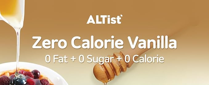 ALTist Allulose Syrup Sweetener – Zero Calorie Liquid Sugar Alternative, Keto, Vegan, Non-GMO, Plant-Based | 1:1 Sugar Replacement, No Net Carbs, Zero Fat, 17.7 fl oz - Vanilla