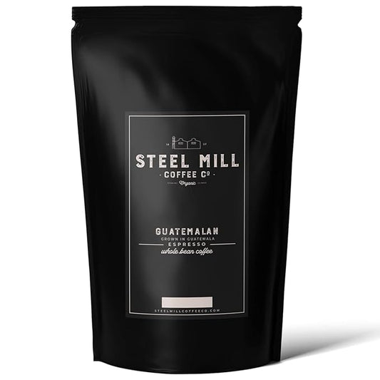 Steel Mill Coffee Co. | Guatemalan Single-Origin Gourmet Coffee | 2 LB Bag | Ground | Medium Roast | Grown in Central America | 100% Arabica Beans