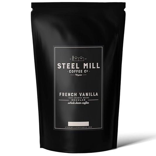Steel Mill Coffee Co. French Vanilla Flavored Coffee | 2 LB/Ground/Regular | Grown in Colombia