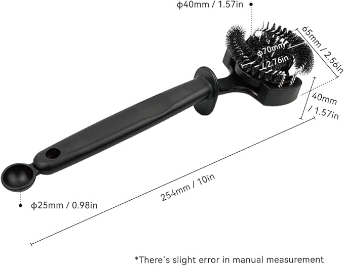 watchget Espresso Coffee Machine Cleaning Brush Espresso Group Head Cleaning Brush Detachable 360°Nylon Bristles Espresso Machine Cleaning Tool V2 51mm