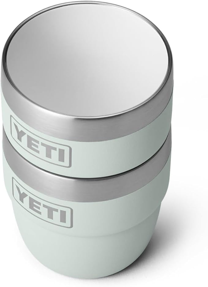 YETI Rambler 4 oz Stackable Cup, Stainless Steel, Vacuum Insulated Espresso/Coffee Cup, 2 Pack