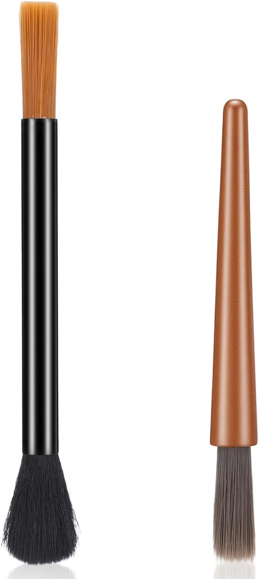 2 Pack Coffee Grinder Cleaning Brush Dusting Espresso Brush Accessories Cleaner Barista Brush Machine Cleaning Brush for Bean Grain Kitchen Home