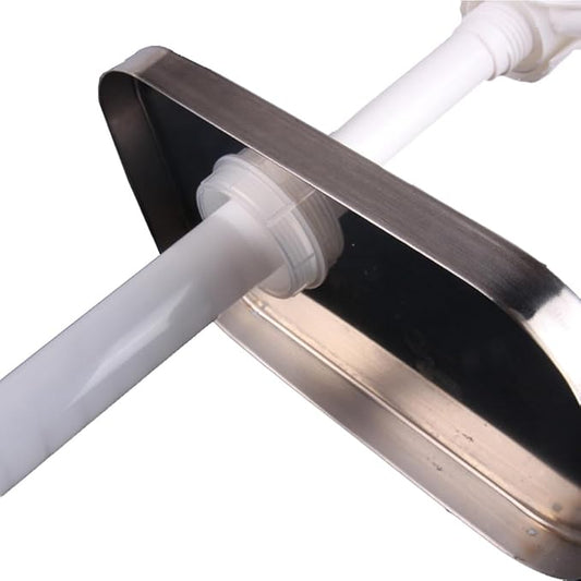 VITASUNHOW Condiment Pump Station, Sauce Dispenser Pump Seasoning Condiment Squeeze Pump Container with Base Removable Tanks,for Casual Fast Food, Western Restaurant (P2002)