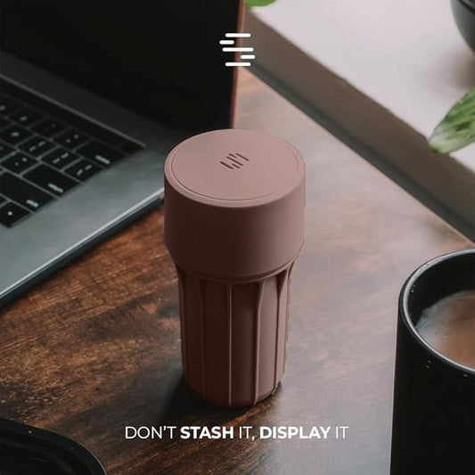 Staze Air Tight Smell Proof Container (148ml) – Vacuum Seal Stash Jar - Waterproof Food Storage Canister, Portable Small Smell Proof Jar for Coffee, Herb, Spice & Gummies - (AUTUMN TRIO)