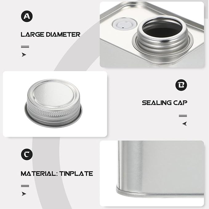 3pcs Airtight Coffee Storage Canisters with Air Valve, Square Tin Containers with Lids for Coffee Beans and Powder, Vacuum Sealed Food Organizer for Kitchen and Pantry