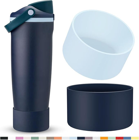 2 Pcs Silicone Boot for Owala 40oz & 30oz FreeSip Sway Tumblers, Protective Bottom Bumper Anti-Slip Sleeve Accessories for FreeSip Sway Water Bottles, Dishwasher Safe and BPA Free