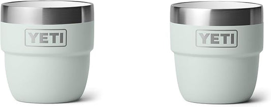 YETI Rambler 4 oz Stackable Cup, Stainless Steel, Vacuum Insulated Espresso/Coffee Cup, 2 Pack