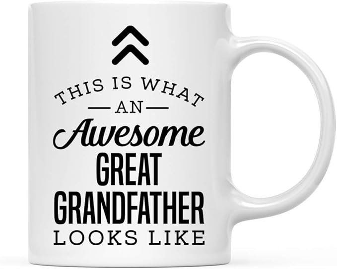Andaz Press 11oz. Ceramic Coffee Tea Mug Thank You Gift, This is What an Awesome Great Grandfather Looks Like, 1-Pack, Birthday Christmas Gift Ideas Coworker Him Her, Includes Gift Box