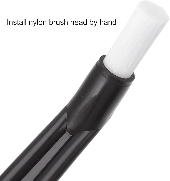 Coffee Machine Cleaning Brush,Curved Handle Nylon Brush,for Grinder Machine,Black Grinder Cleaning Brush
