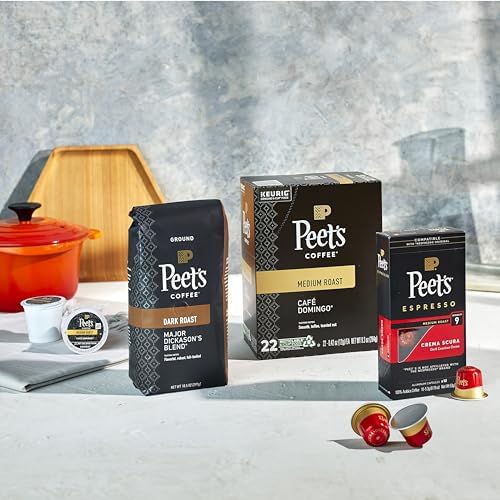 Peet's Coffee, Dark Roast Keurig K-Cup Pods, 100% Arabica Coffee - French Roast 10 Count (1 Box of 10 Pods)