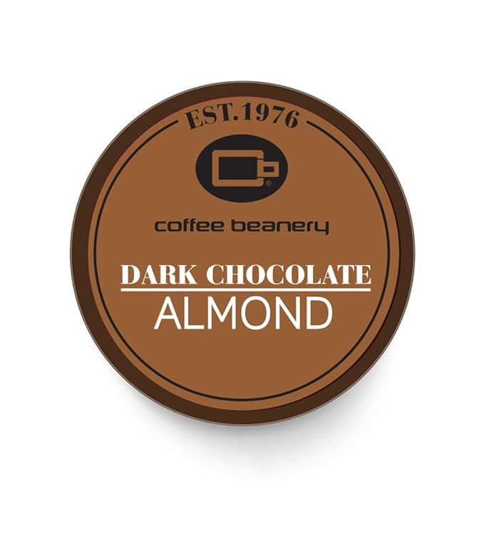Dark Chocolate Almond Decaf Coffee Pods by Coffee Beanery | 48ct Bulk Medium Roast Arbica Coffee