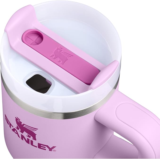 STANLEY Quencher H2.0 Tumbler with Handle and Straw 14 oz | Flowstate 3-Position Lid | Cup Holder Compatible for Travel | Insulated Stainless Steel Cup | BPA-Free | Soft Orchid