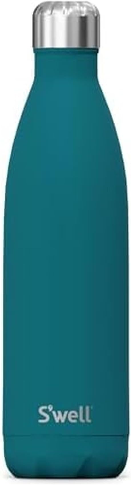 S'well Stainless Steel Water Bottle, 25oz, Peacock Blue, Triple Layered Vacuum Insulated Containers Keeps Drinks Cold for 48 Hours and Hot for 24, BPA Free, Perfect for On the Go
