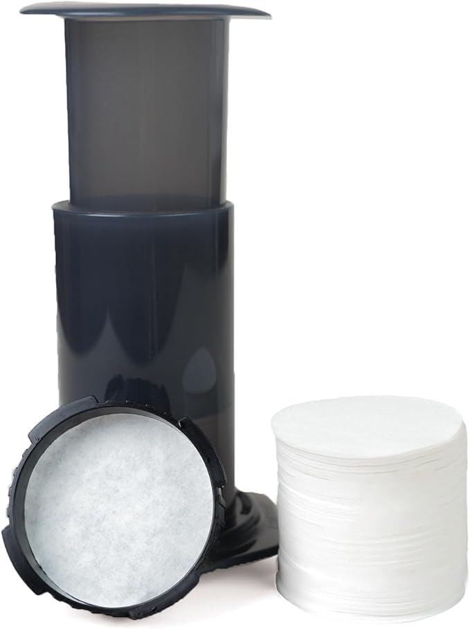 Bake Choice 500-Count Replacement Paper Filters - Round Disposable Coffee Filters Paper Compatible with Aeropress Coffee Makers for Brewing Tea and Coffee