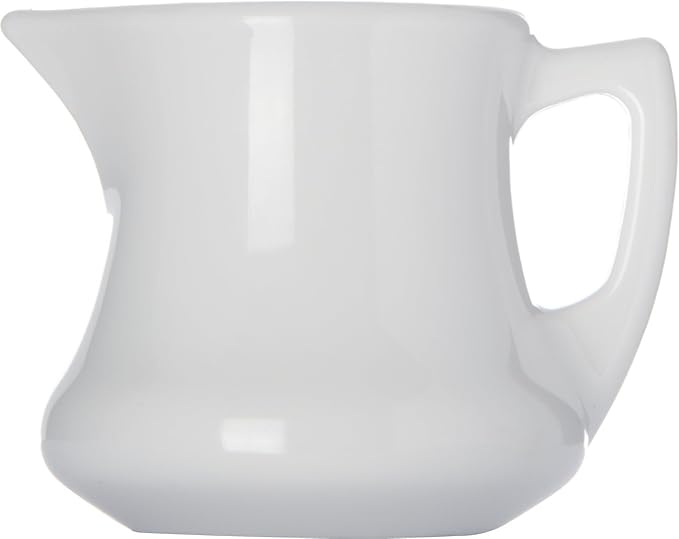 Carlisle FoodService Products 456302 Serving Creamer/Pitcher, Plastic, 2.5" H, 2.56" W, 2.56" L, SAN, 2.9 fl. oz, White (Pack of 4)